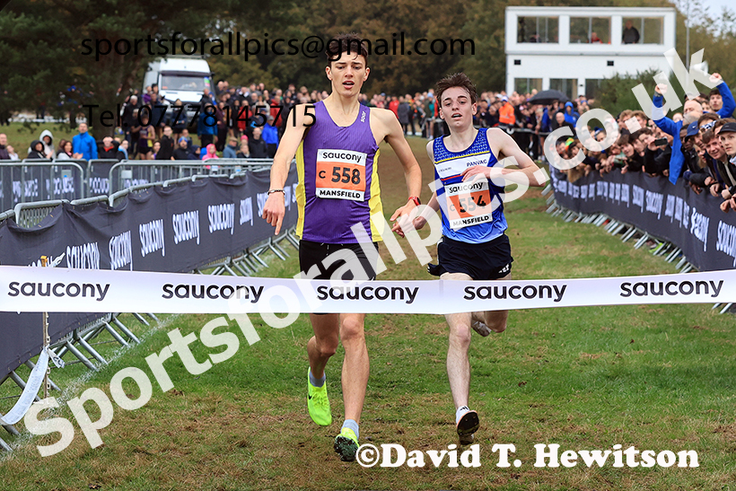 Junior Mens 2024 National Cross Country Relays, Berry Hill Park, Mansfield.   Photo: David T. Hewitson/Sports for All Pics
